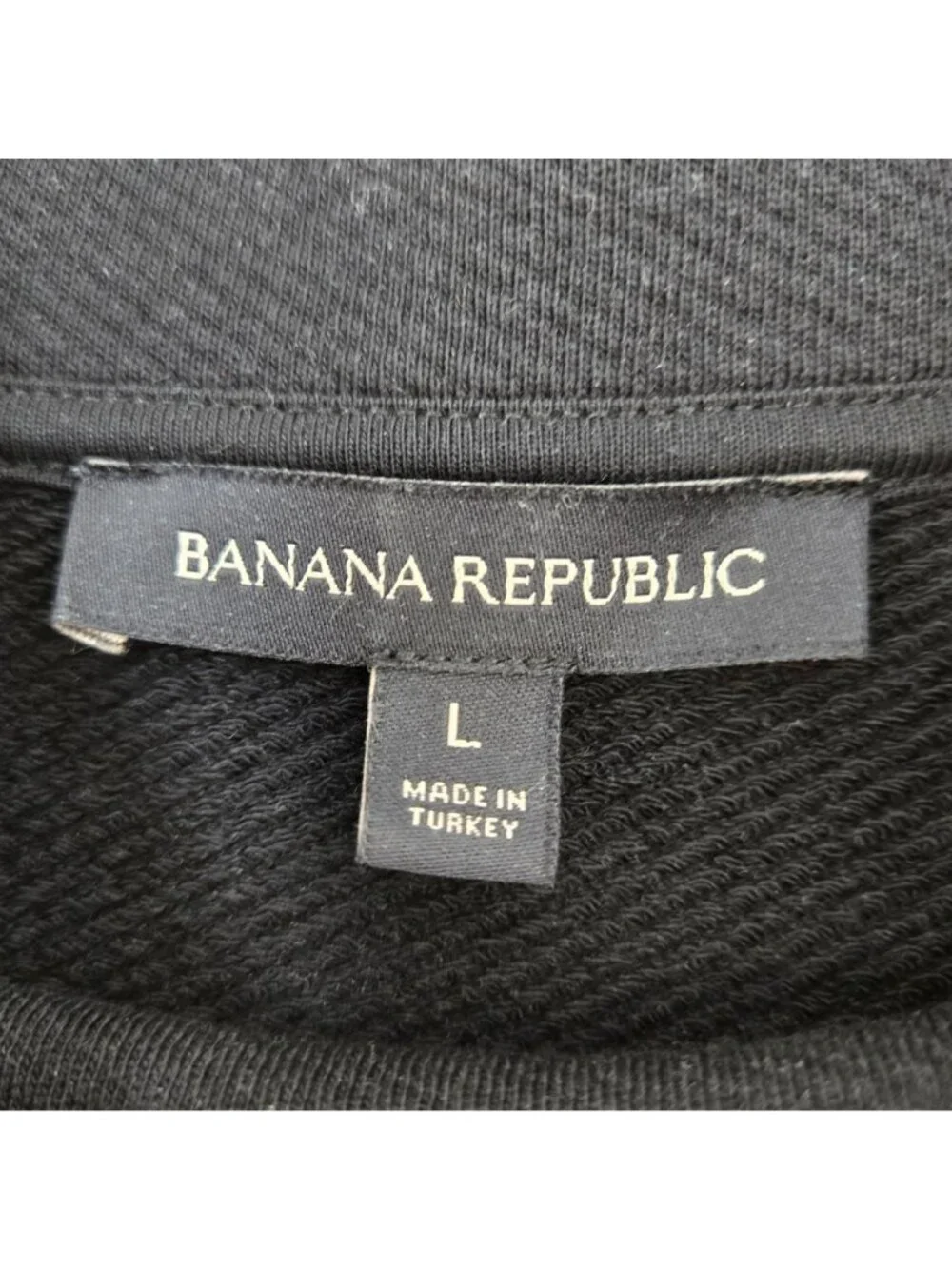 Banana Republic Textured Mock Neck Kangaroo Pocket Sweatshirt Size Large